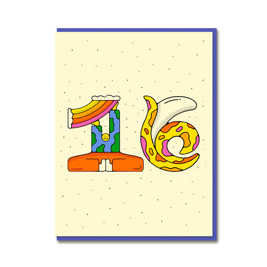 Age Sixteen Birthday Card