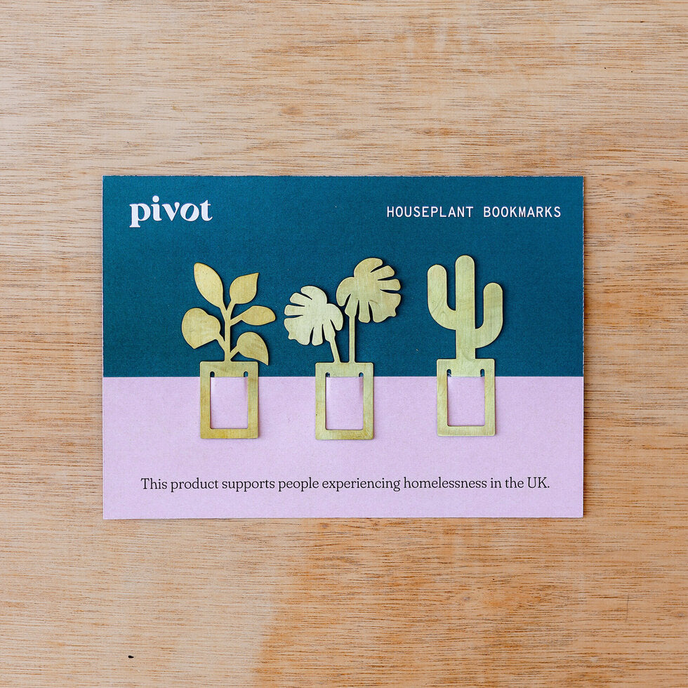 Brass Houseplant Bookmark Trio