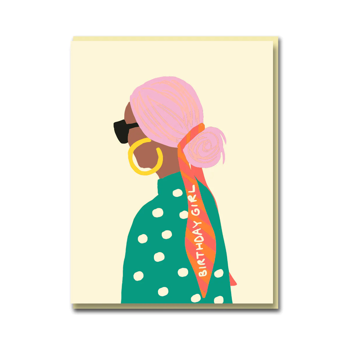 Scarf Lady Birthday Card