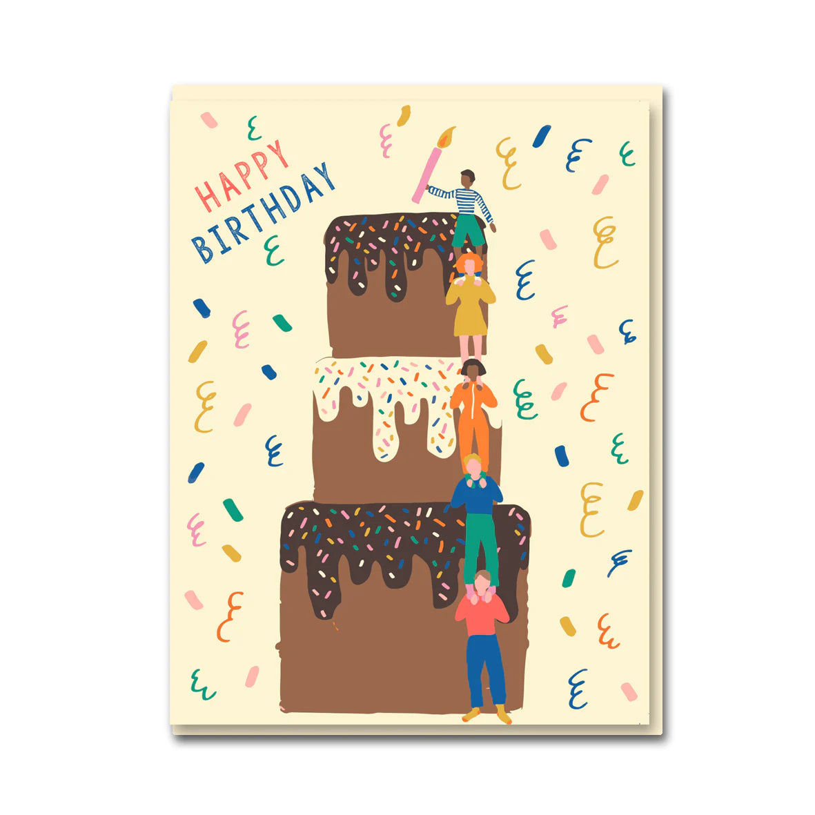 Cake Tower Happy Birthday Card