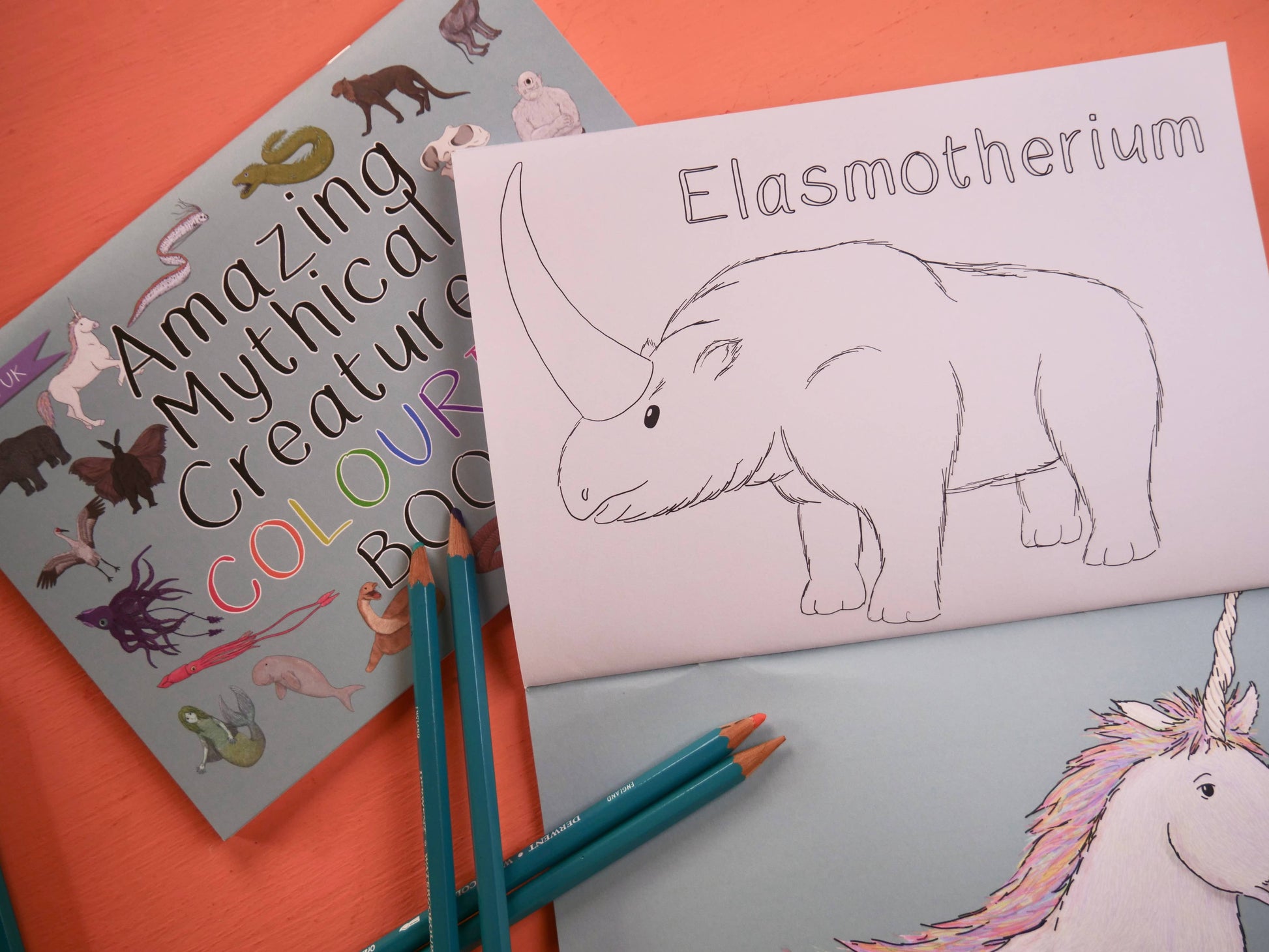 This colouring book features 18 mythical creatures and the real life animals that may have inspired their stories.  Designed and made in the UK with 36 pages of mythical creatures.