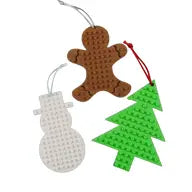 Made Happy Christmas Tree, Snowman and Gingerbread Man  Decoration. These Christmas hanging silhouettes would be a fantastic addition to your tree. Why not add eyes, a scarf and decoration to the hat with bricks and dots to personalise them? A fun and mindful activity for both children and adults alike! 