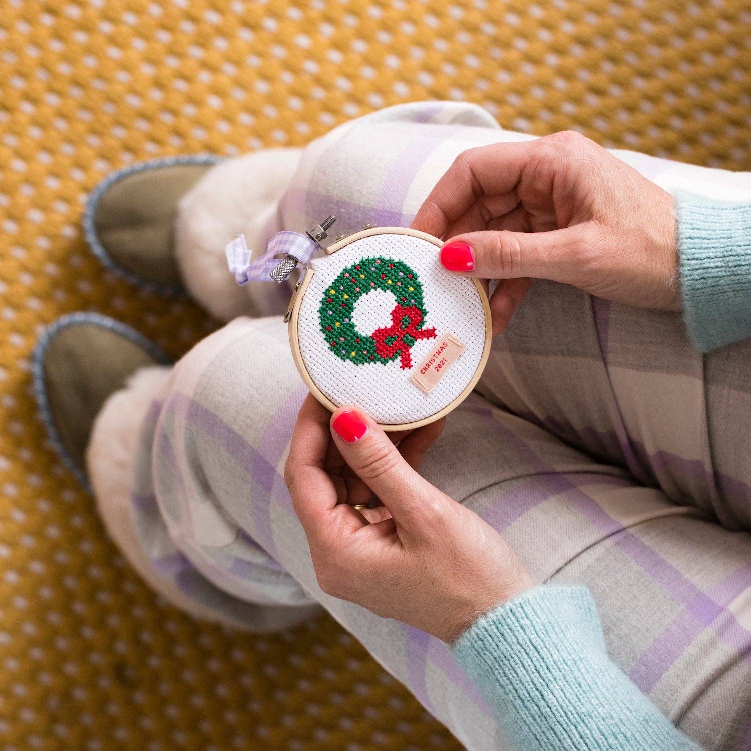 Christmas Wreath Cross Stitch Kit