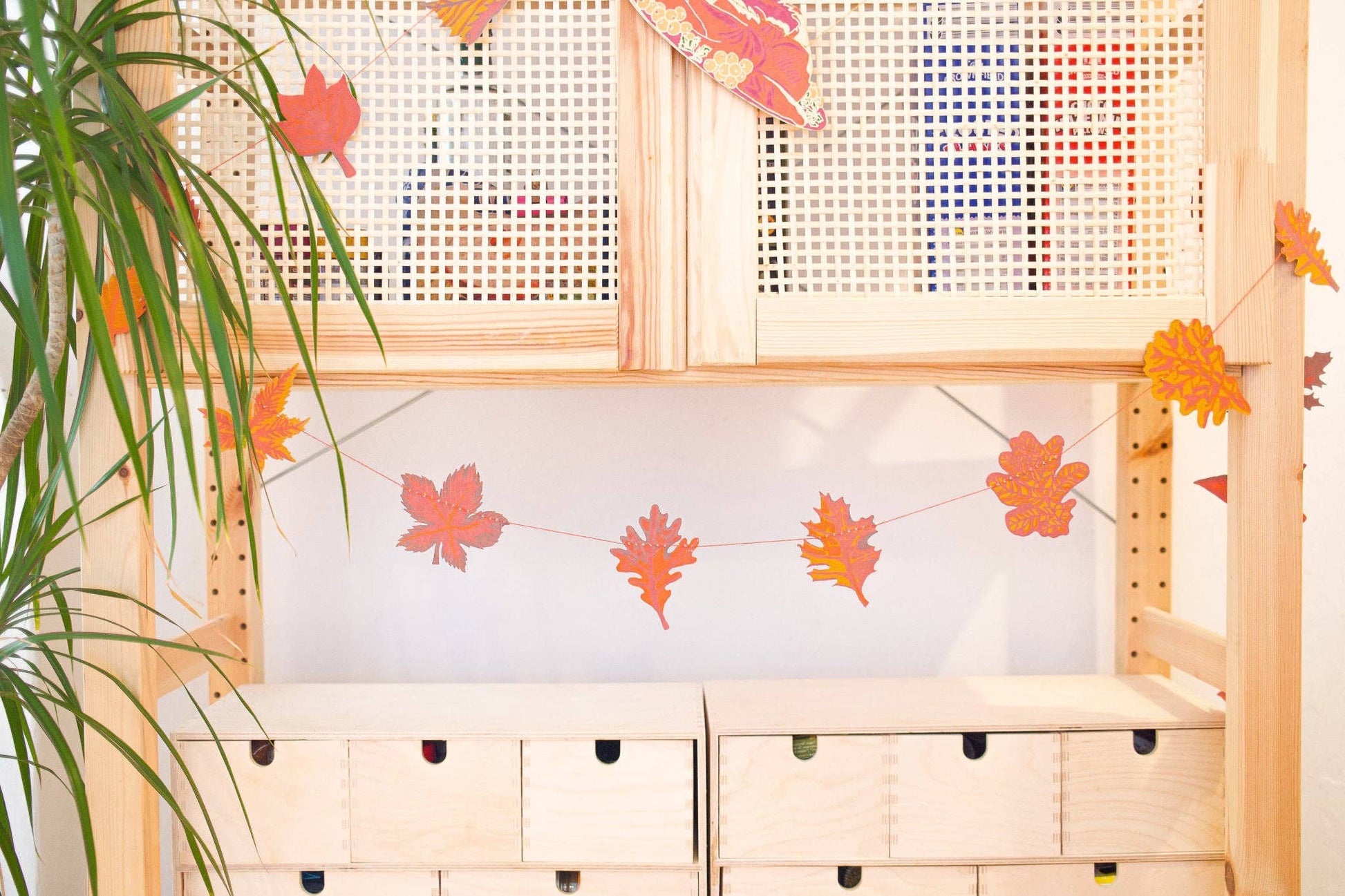 Autumn Leaves Sewn Garland Sustainably Made East End Press