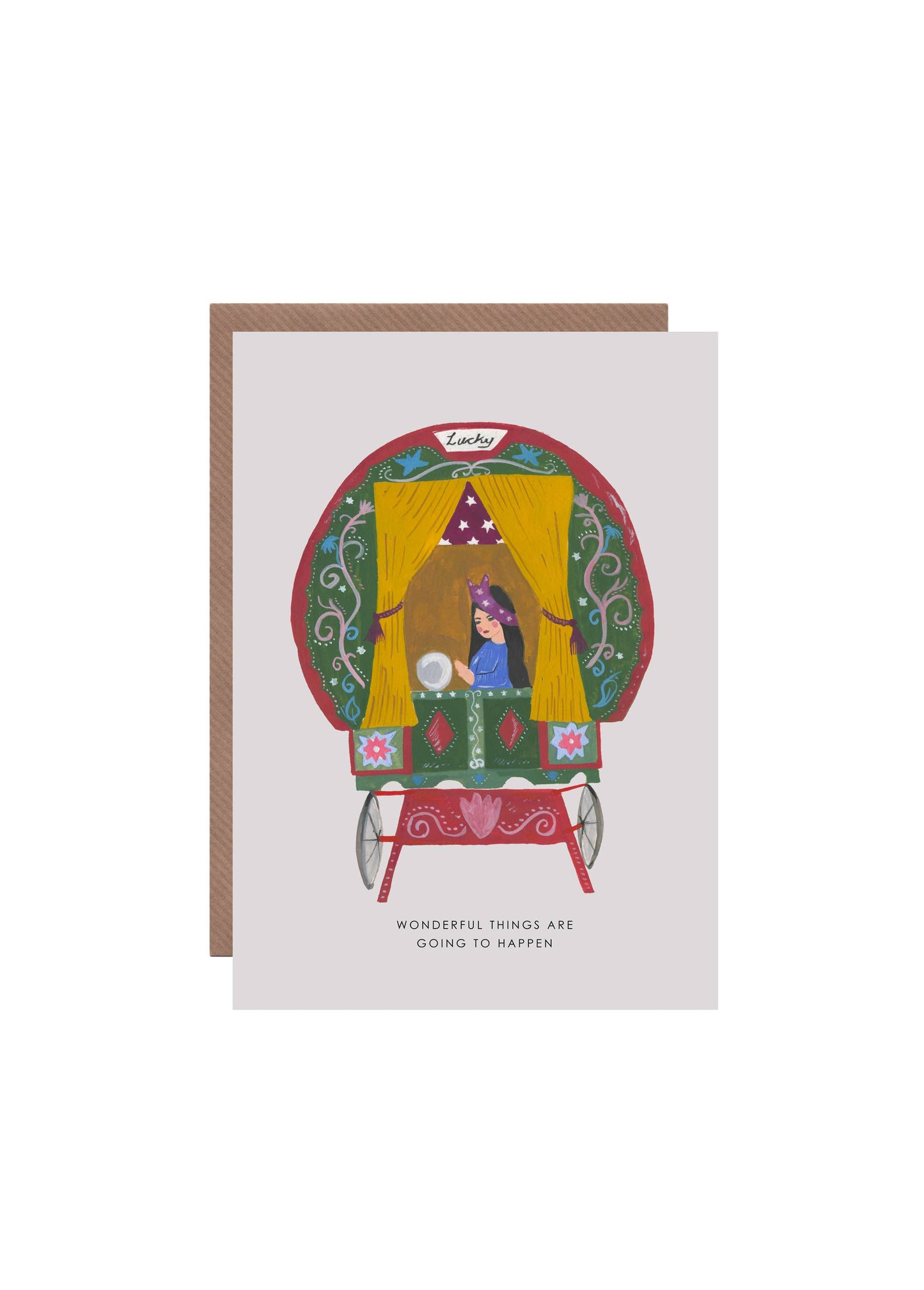 'Gypsy Wagon' Good Luck Greetings Card