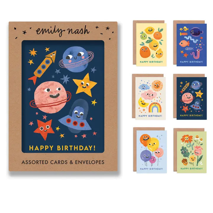 Funny Faces Birthday Multipack Greeting Cards