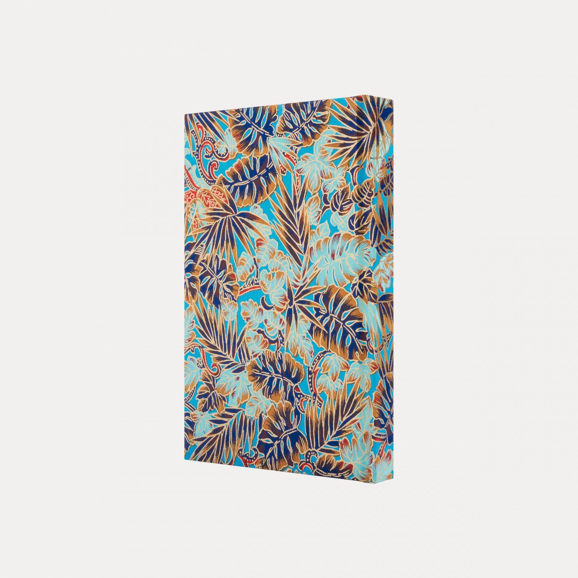 Tropical Foliage in Blue Pocket Notebook