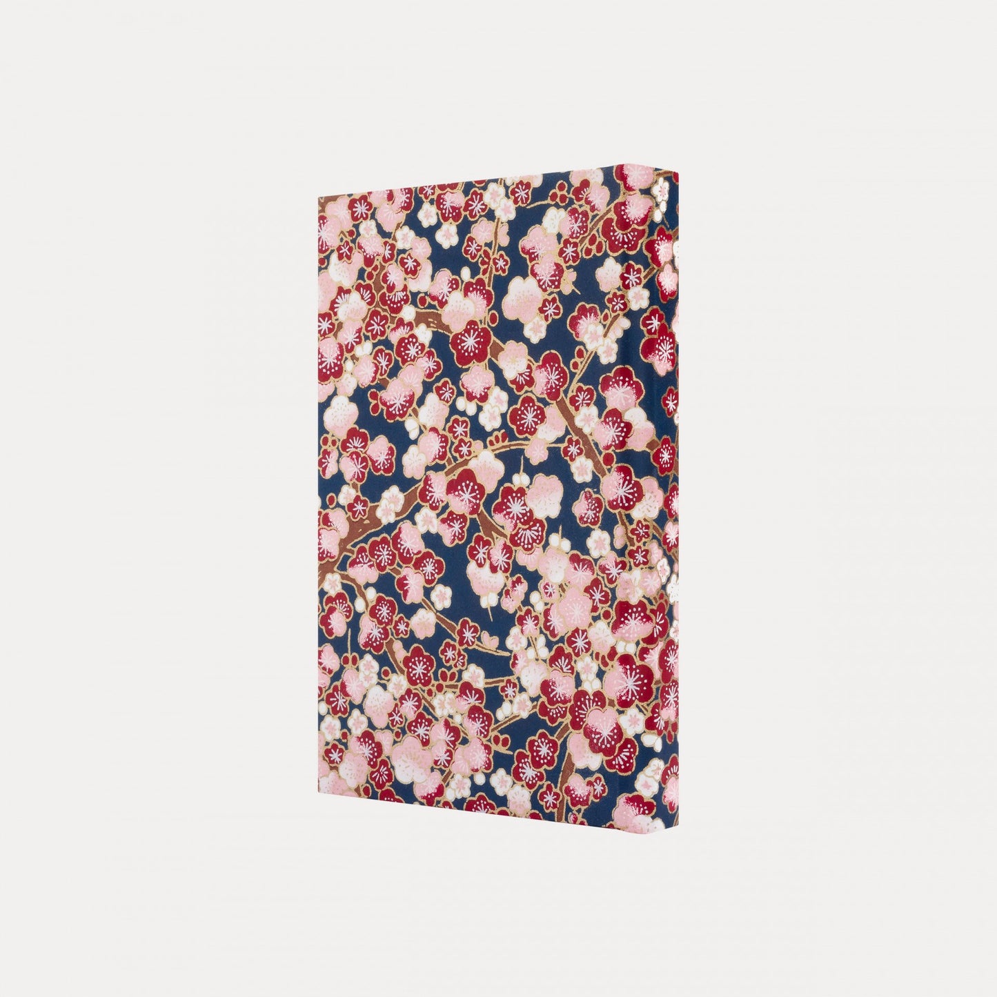 Pink Blossom and Dark Blue Pocket Notebook