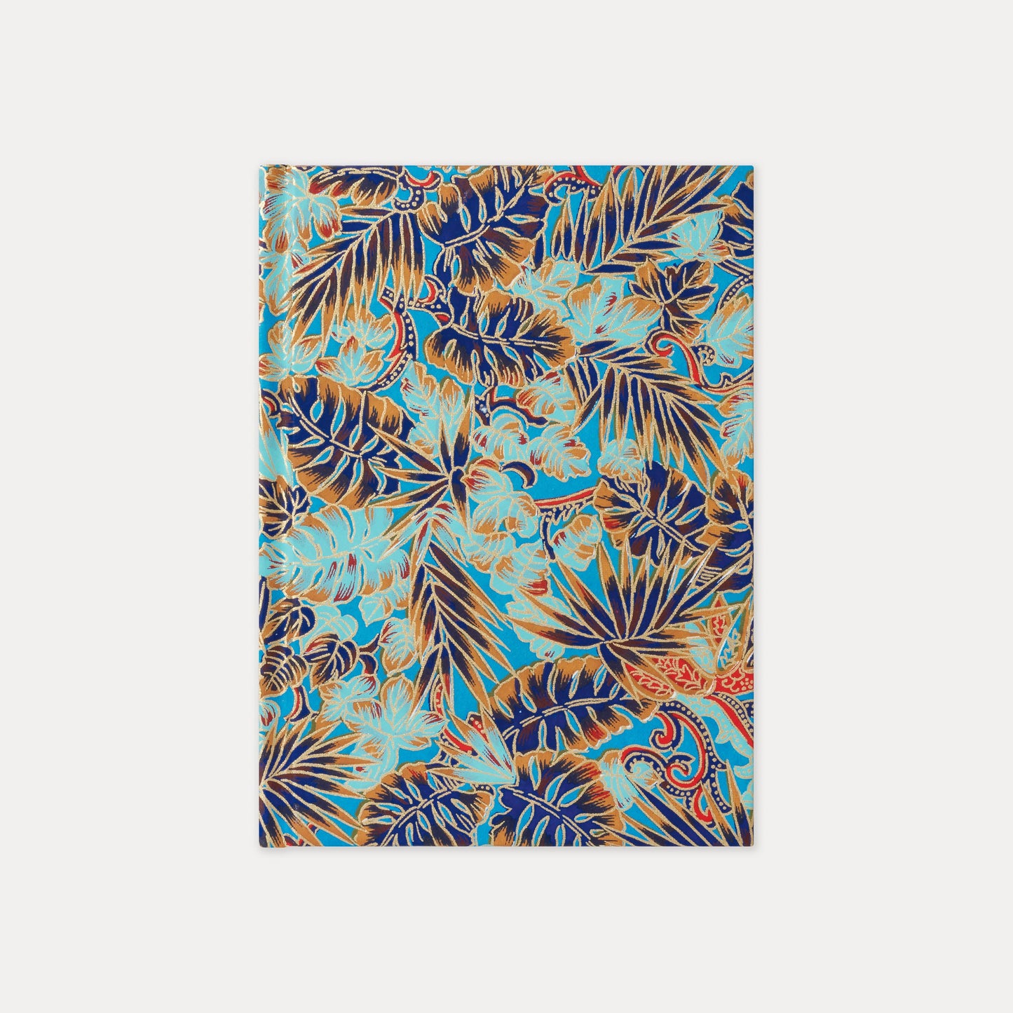 Tropical Foliage in Blue Pocket Notebook