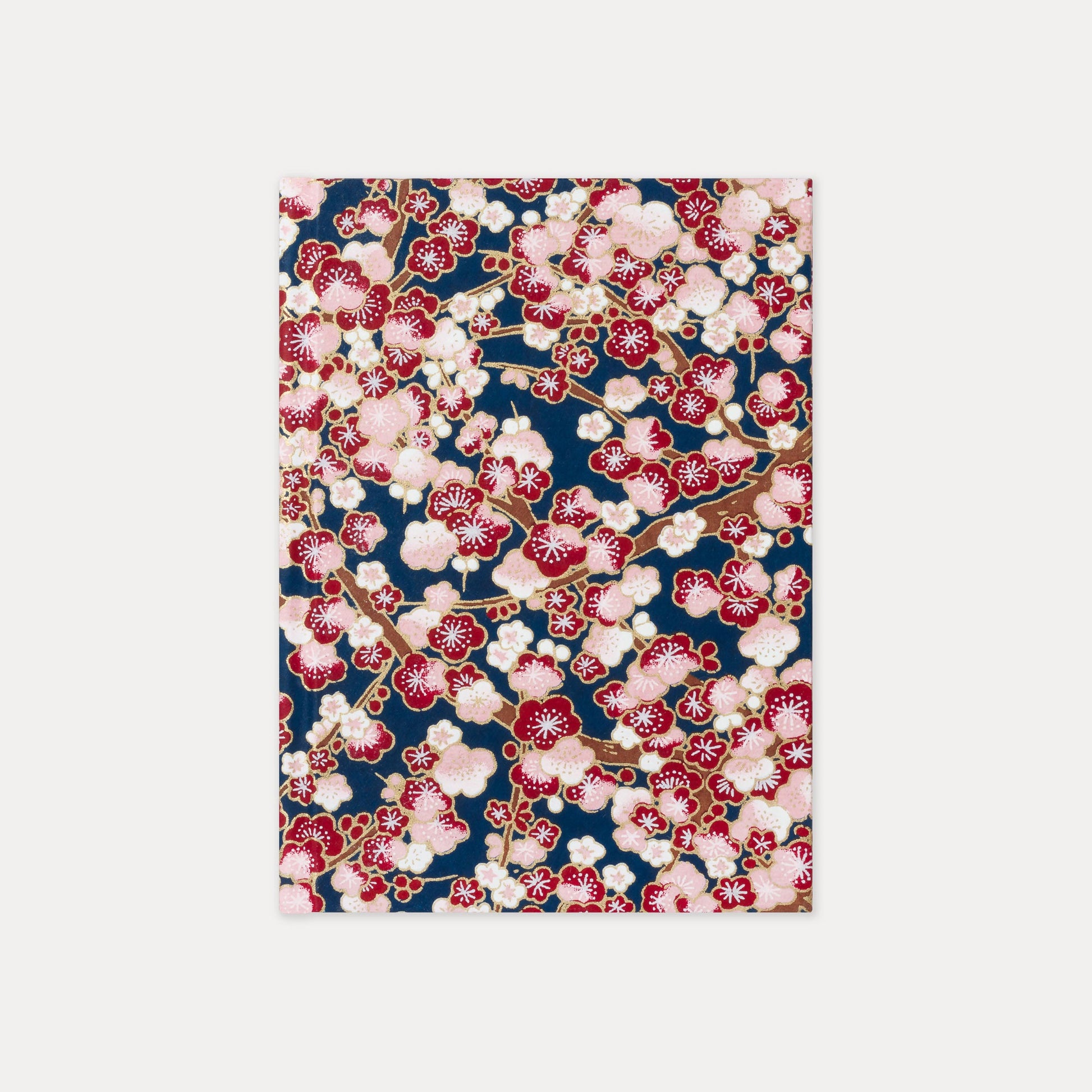 Pink Blossom and Dark Blue Pocket Notebook