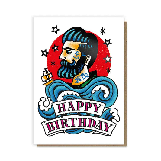 Sailor Tattoo Birthday Card