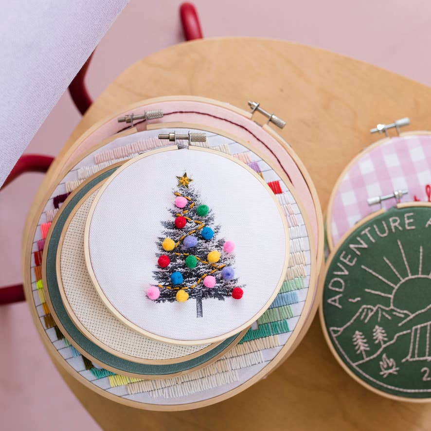 Christmas Tree Embroidery Hoop Kit