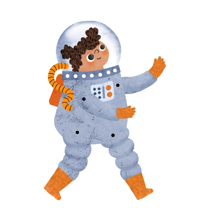 Astronaut Split Pin Puppet A5 Birthday Greeting Card