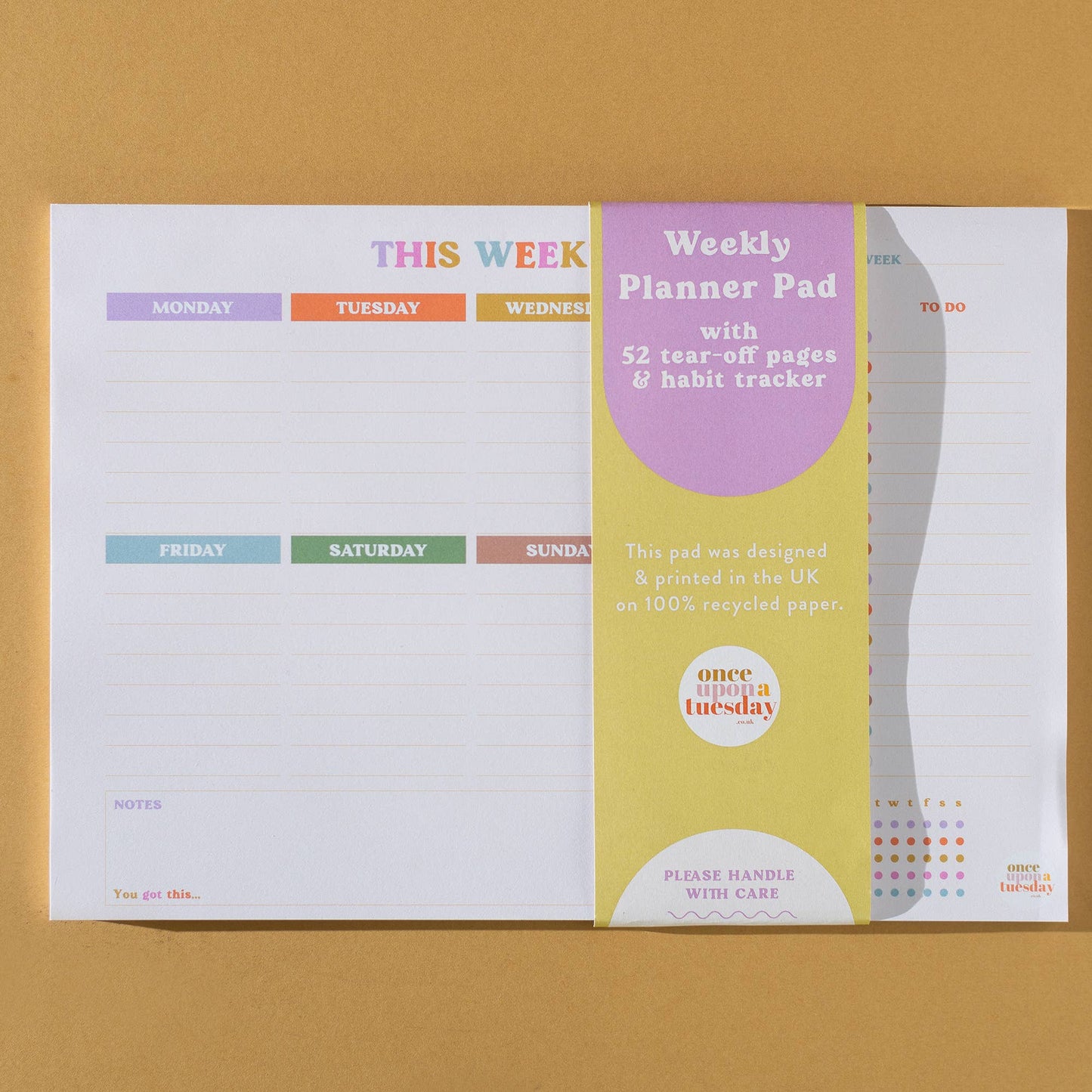 A4 Weekly Planner Pad with Habit Tracker | You Got This