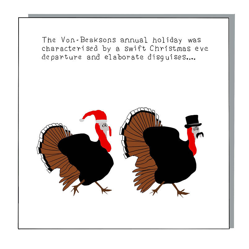 Funny Christmas Turkey Christmas Card Von beaksons