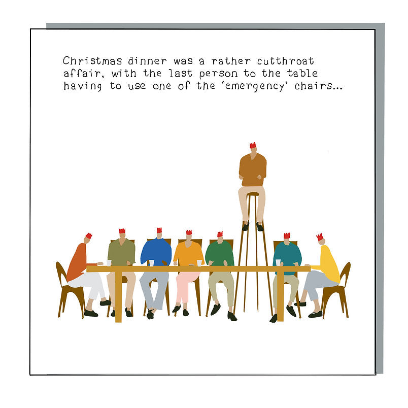 Emergency chair funny Christmas card