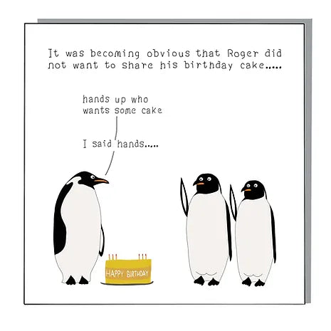 Penguin Cake Card