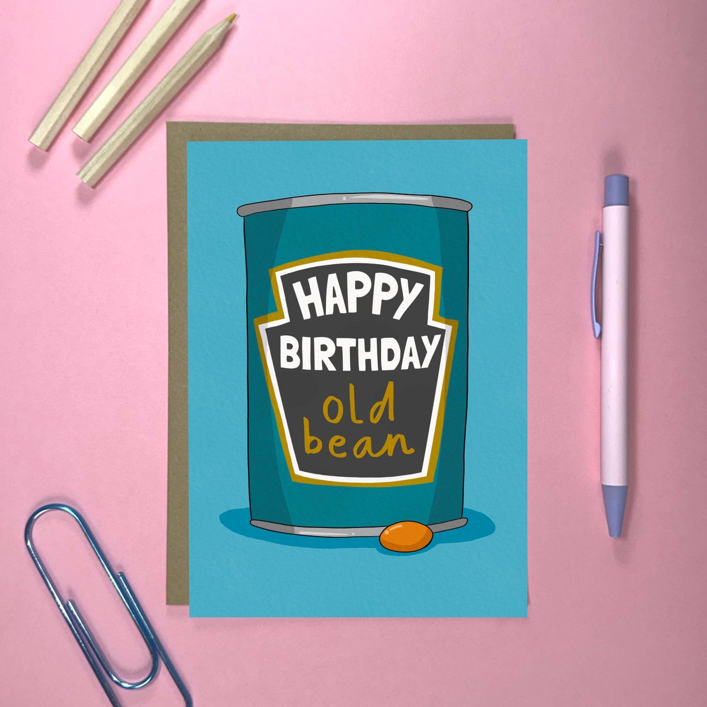 Old Bean Baked Bean Card Funny Birthday Card