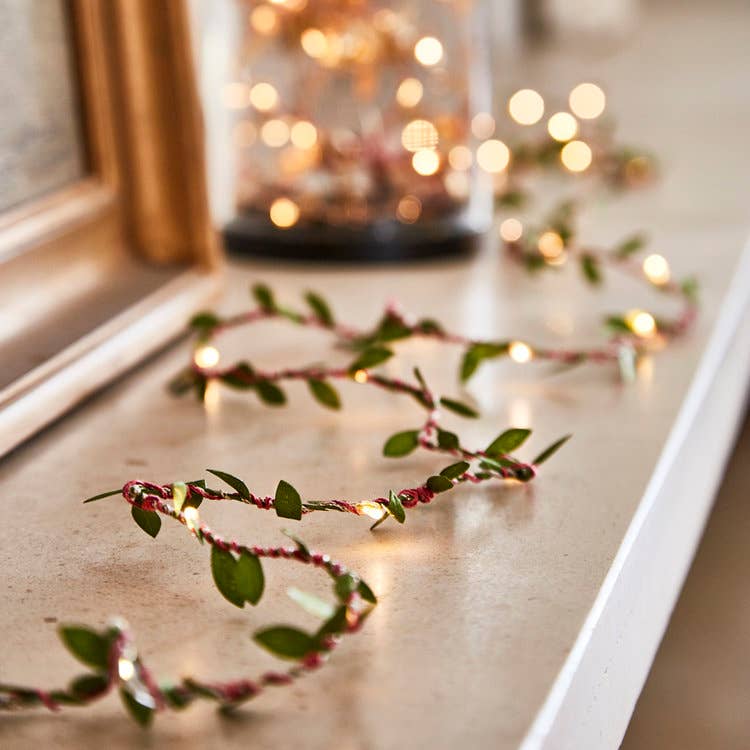 Green Leaf Fairy Light String