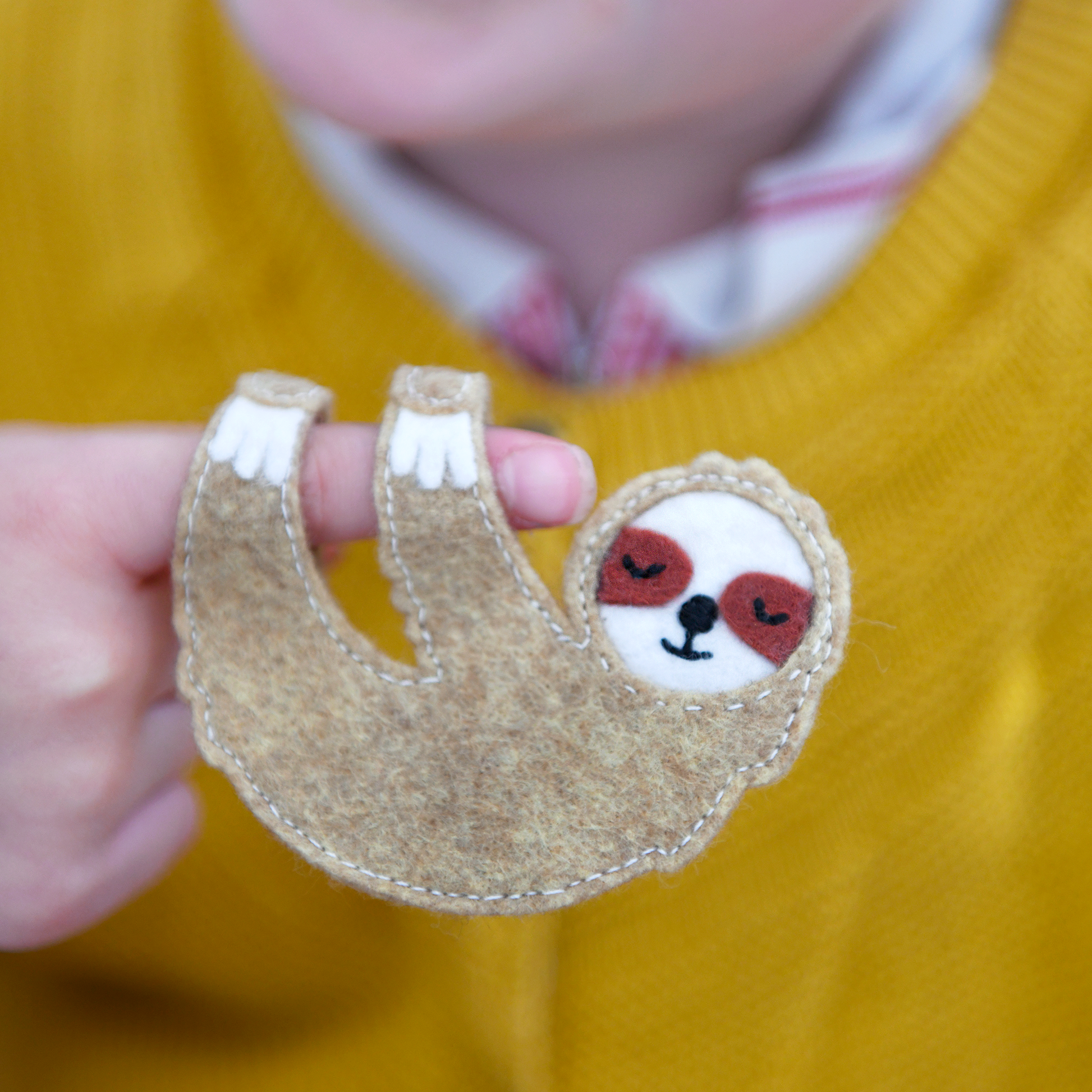 Sloth Finger Puppet Felt Craft Kit