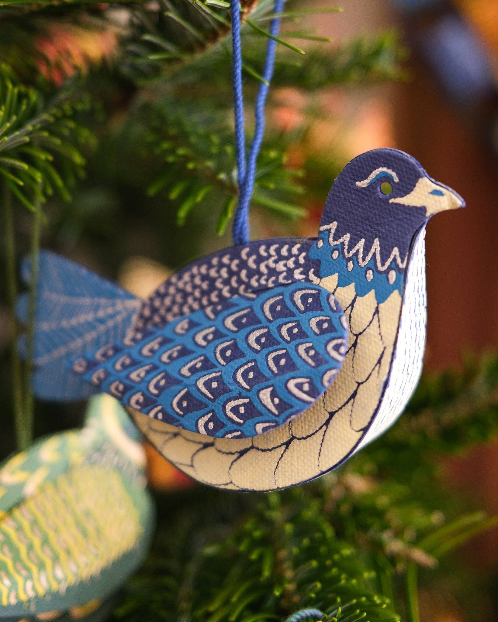 Dove Screen printed board ornament, sustainably made by East End Press