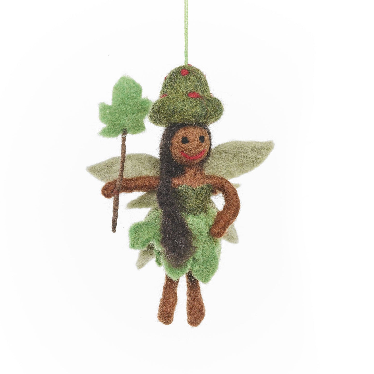 Handmade Felt Sage Forest Fairy Hanging Decoration - DUE OCT