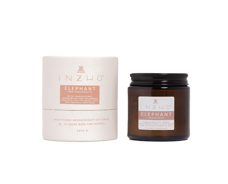 Elephant - For Prosperity - Small Soy Candle