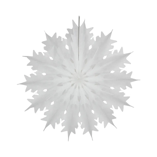 Christmas Classic Snowflake Fan - White