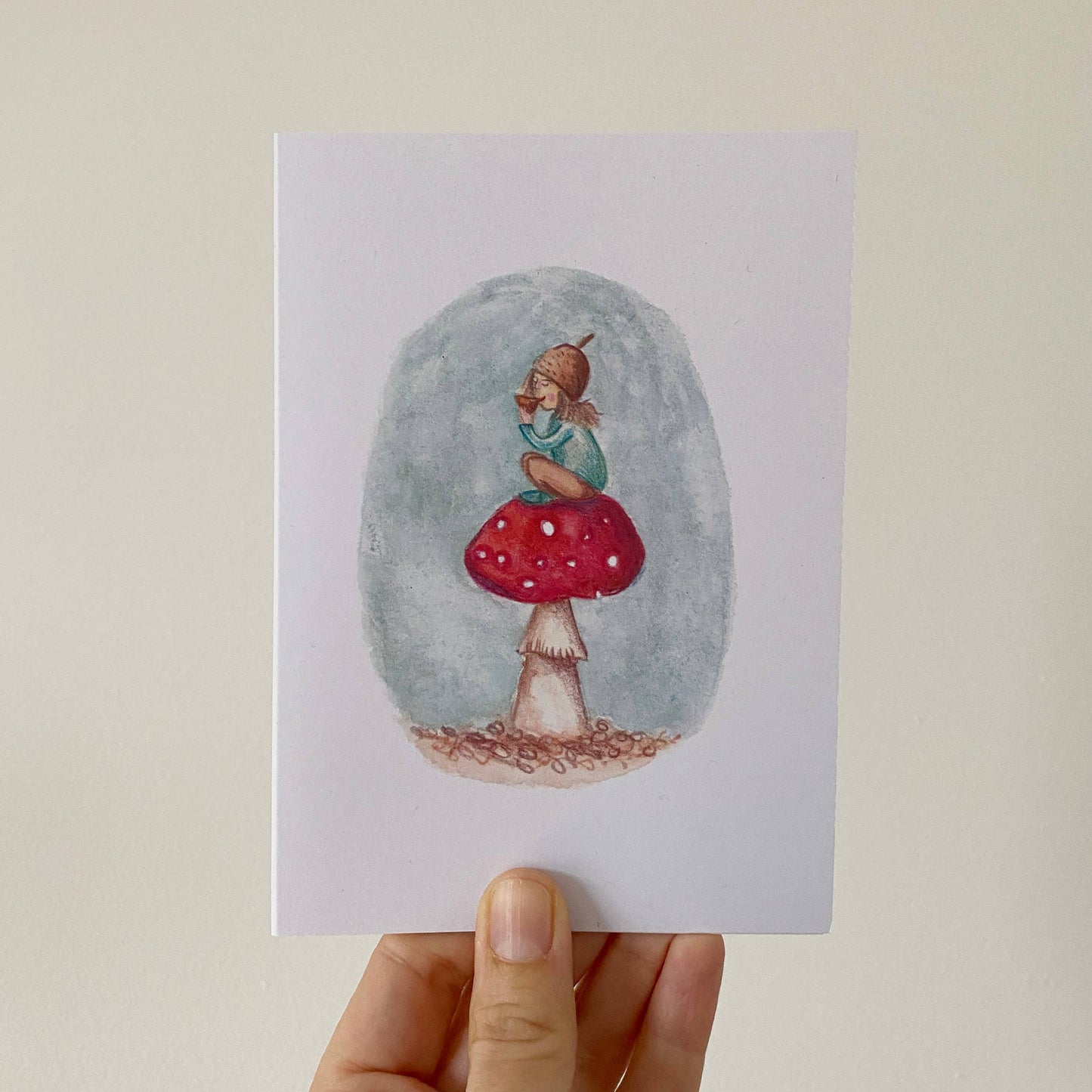 Toadstool Tea Greeting Card