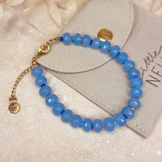 Chunky Blue Beaded Bracelet