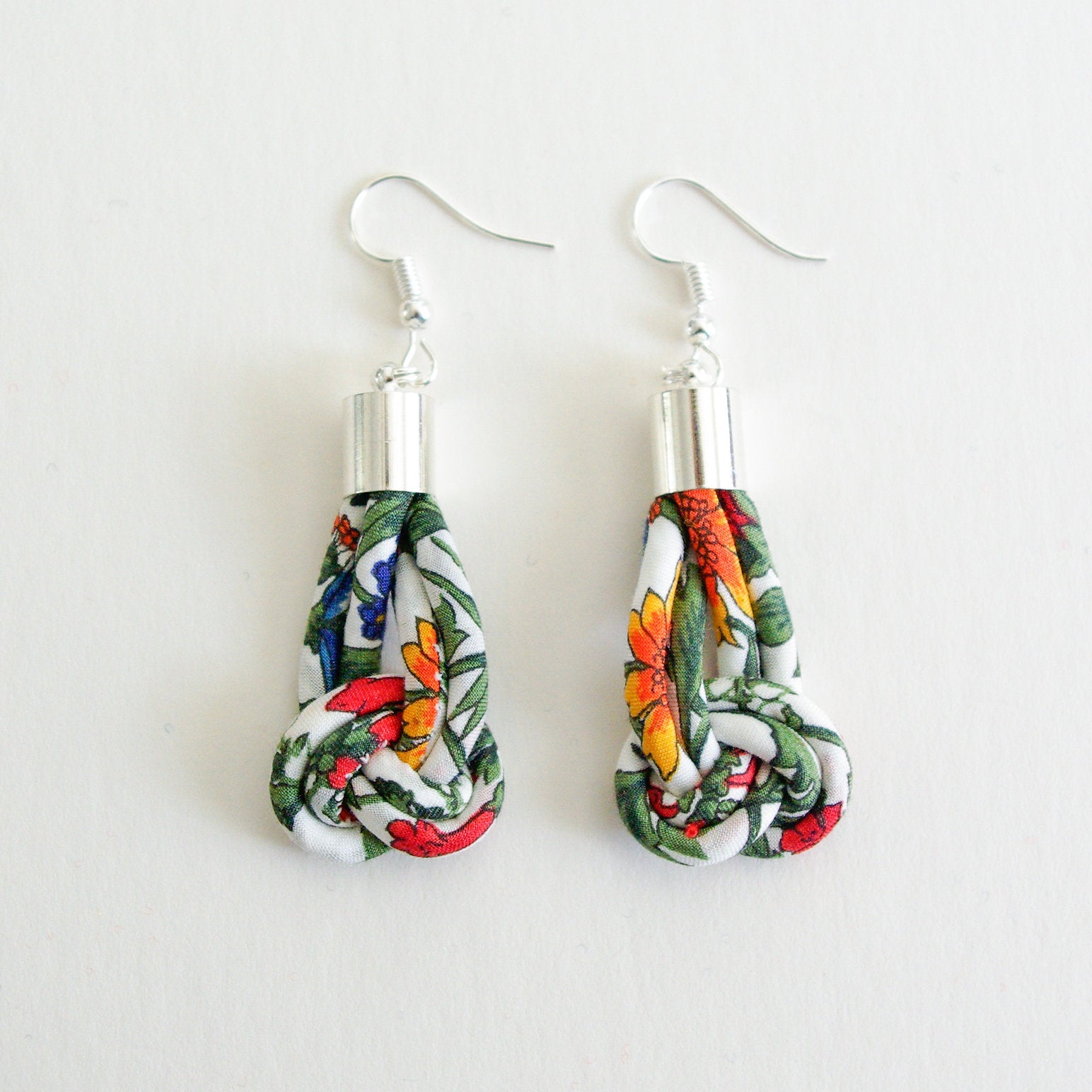 Knot Drop Earrings - Meadow Flowers