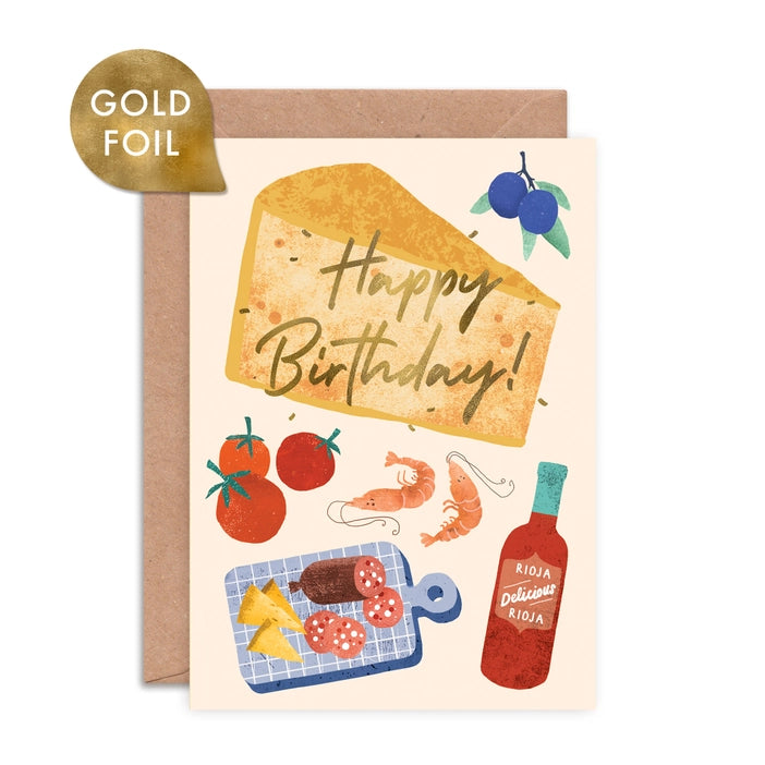 Pack of 6 Illustrated foiled greeting cards by Emily Nash Illustration. - Six hobby themed birthday greeting cards, presented in a high quality branded presentation box.