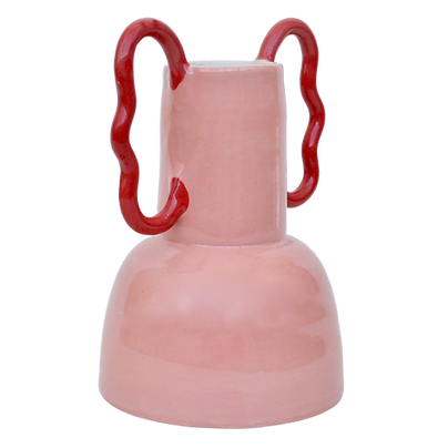 Wiggle Handle Vase - Pink