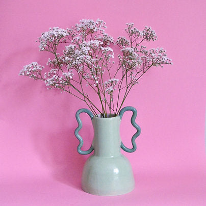 Wiggle Handle Vase - Mint Green