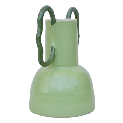 Wiggle Handle Vase - Mint Green