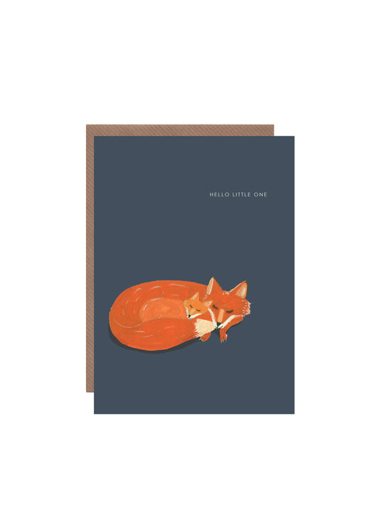 'Fox and Cub' New Baby Greetings Card