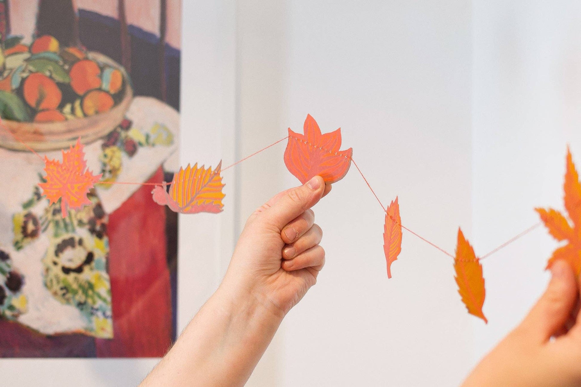 Autumn Leaves Sewn Garland Sustainably Made East End Press