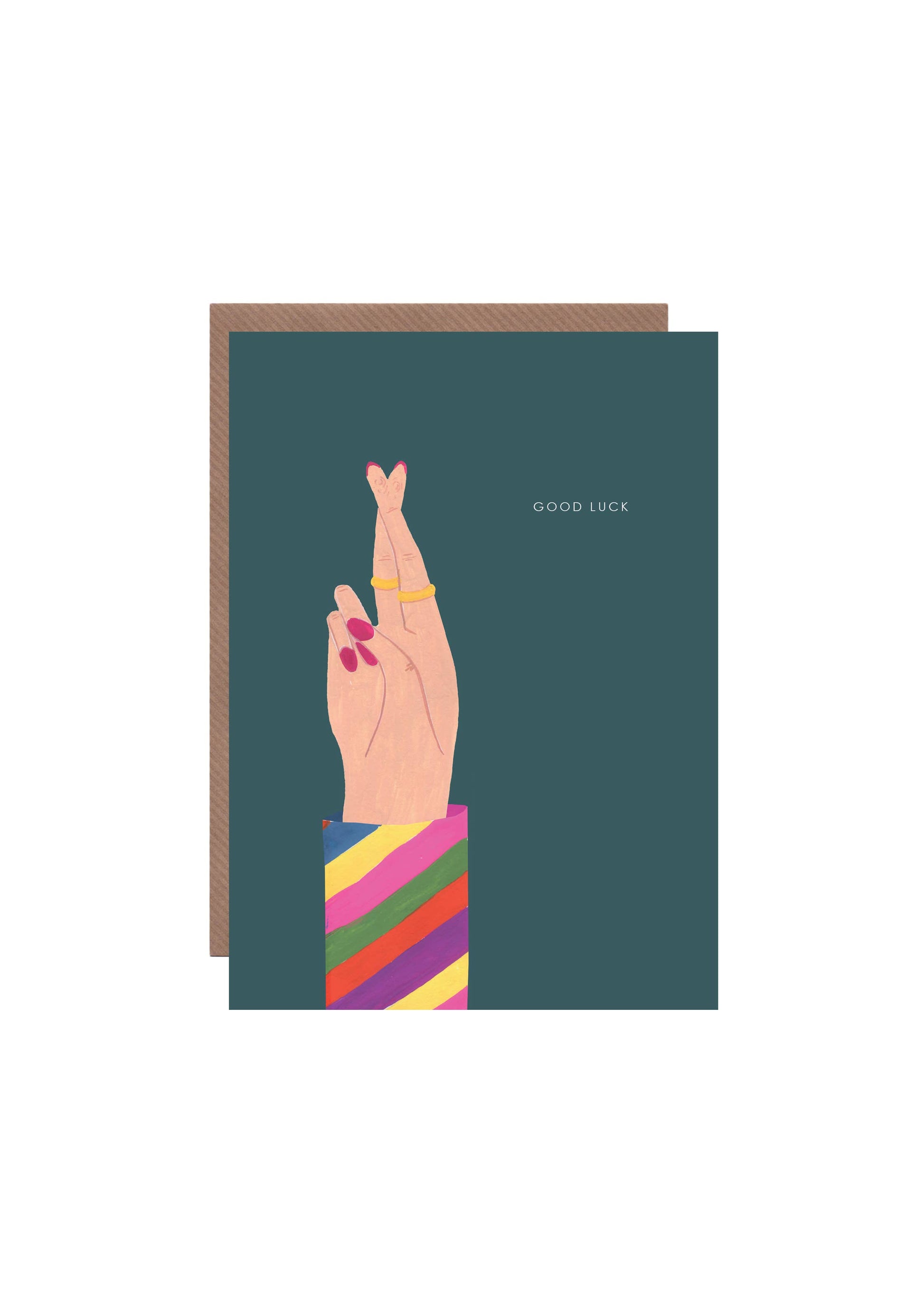 'Good Luck Hand' Greetings Card