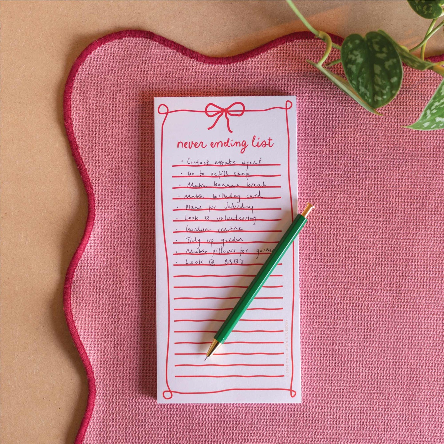 To Do List Pad Sustainably Made Never Ending