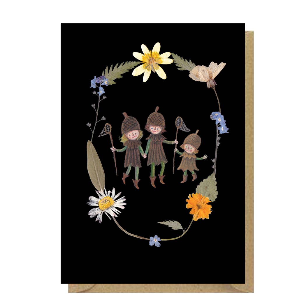 Forest folk go fishing Greeting Card