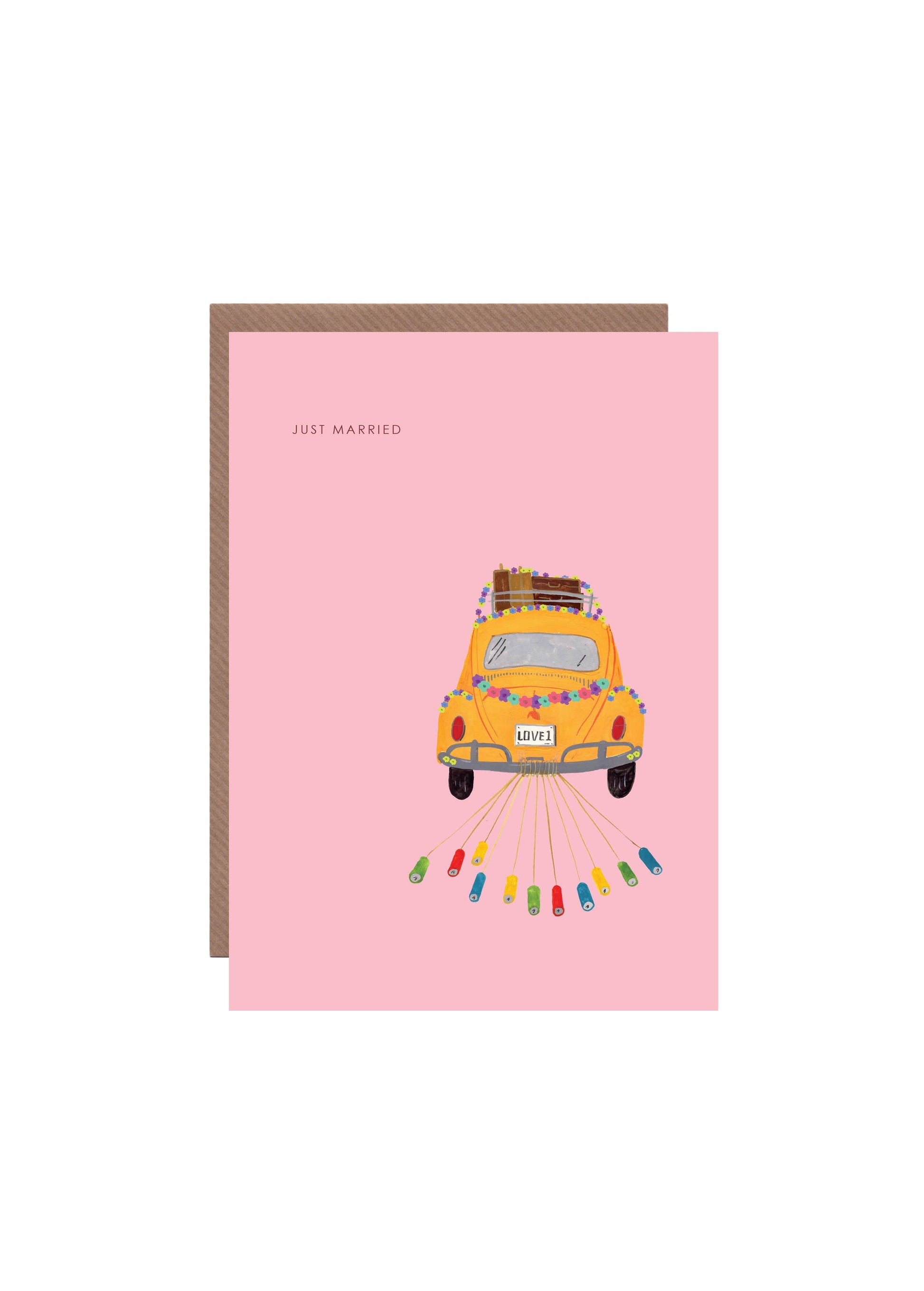 'Wedding Beetle' Wedding Greetings Card