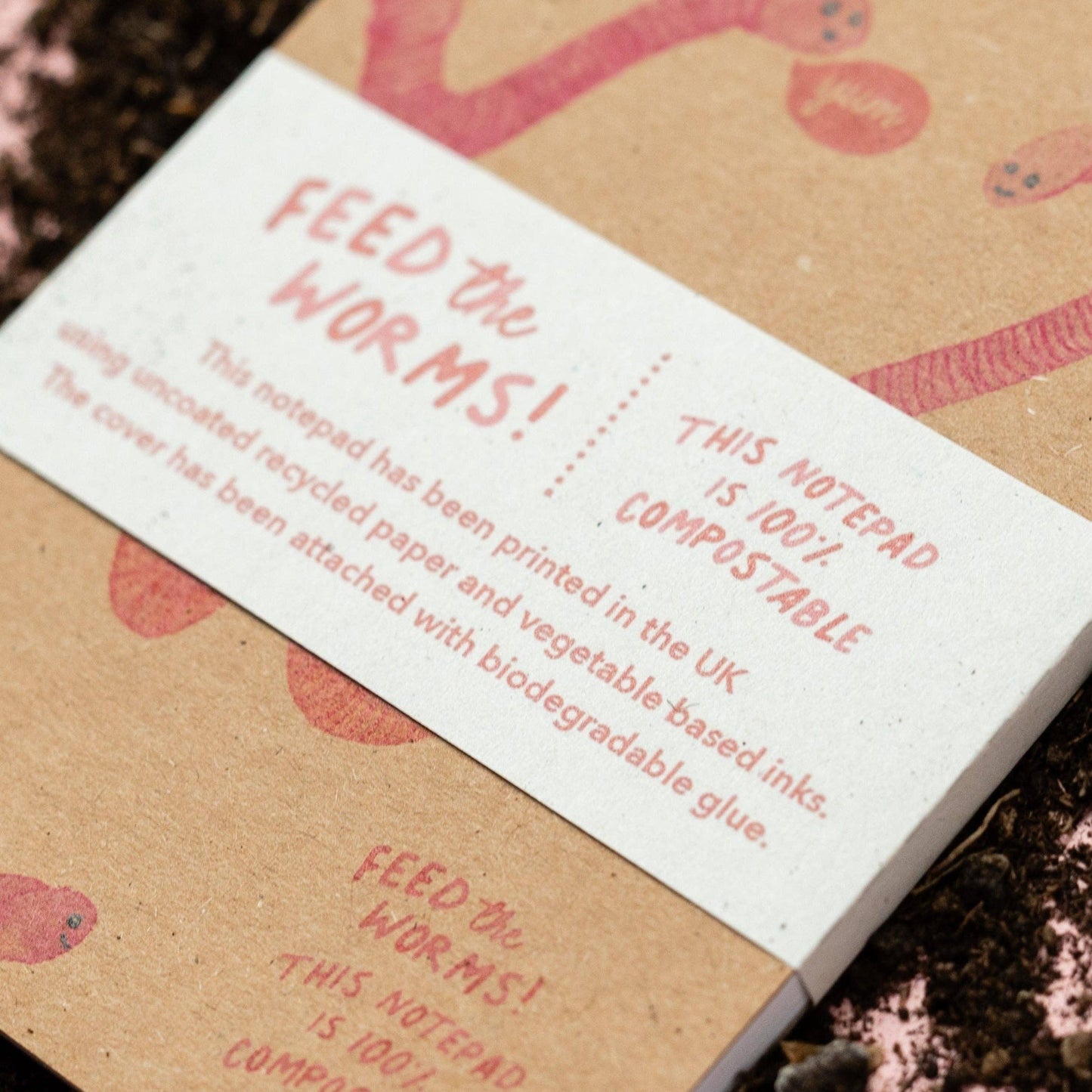 Feed The Worms 100% Compostable Notepad