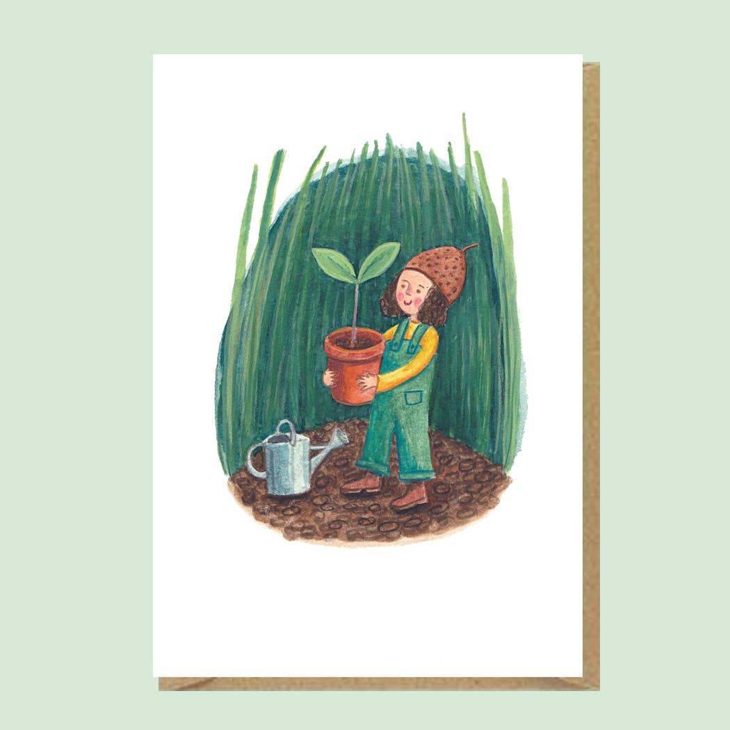 Planting Seedlings Greetings Card