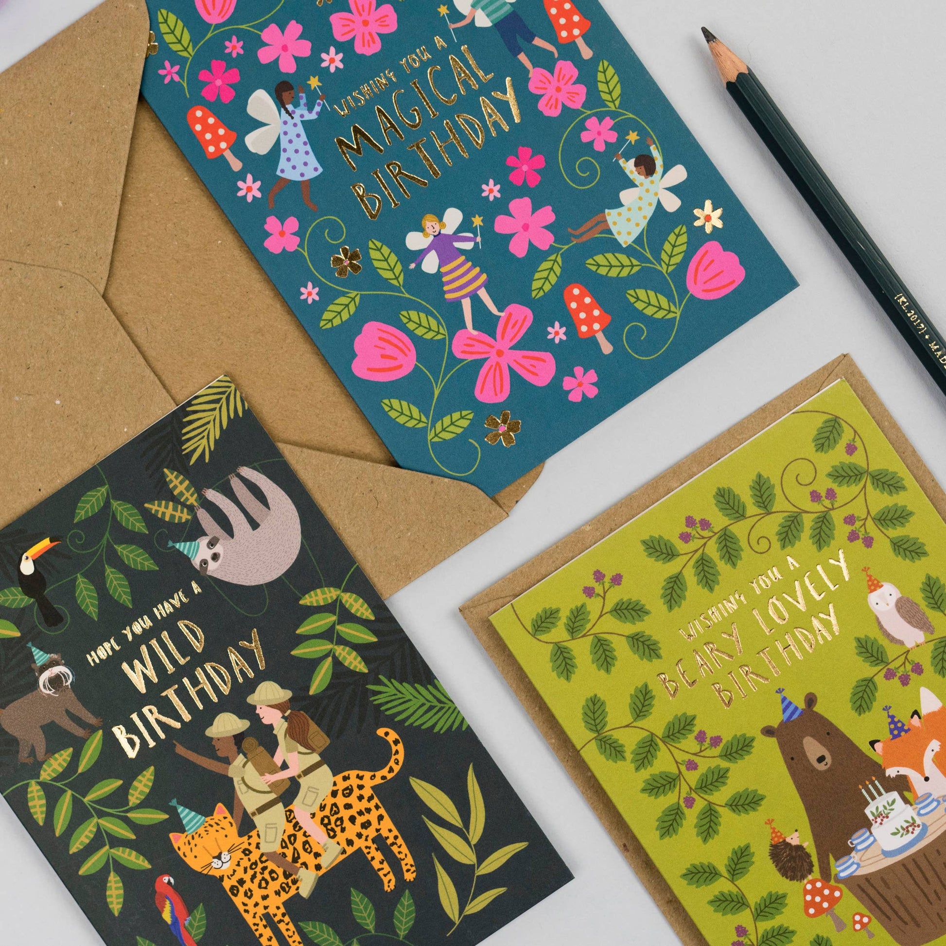 Woodland Party Birthday Card