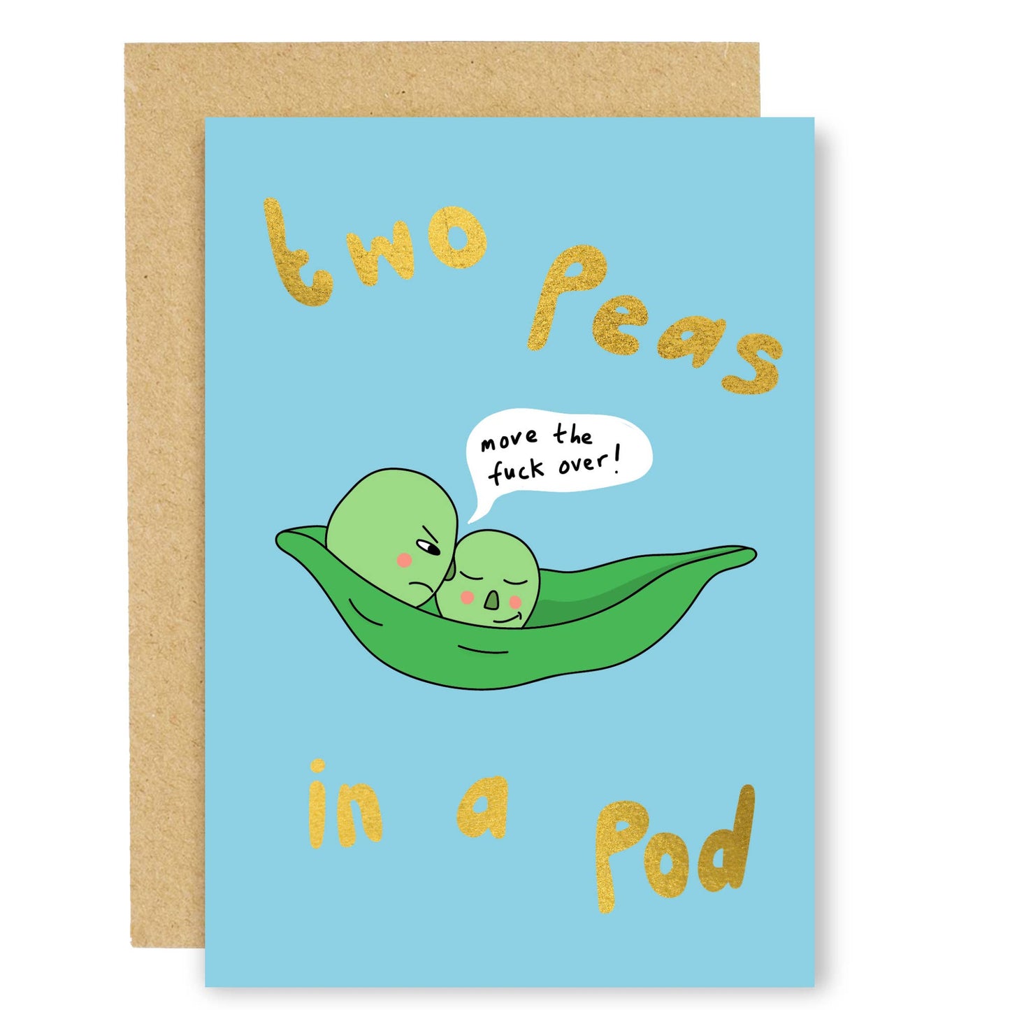 Two peas in a pod card