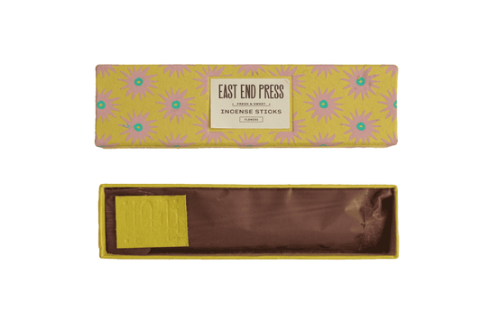 Purify your space with the soothing aroma of Flowers, a fresh and light scent with notes of lemongrass. Each box contains fifty sticks, which are made from sustainably sourced wood and entirely natural essential oils. The incense is low smoking, and has a burn time of thirty minutes.

Includes: 50 natural incense sticks in every pack