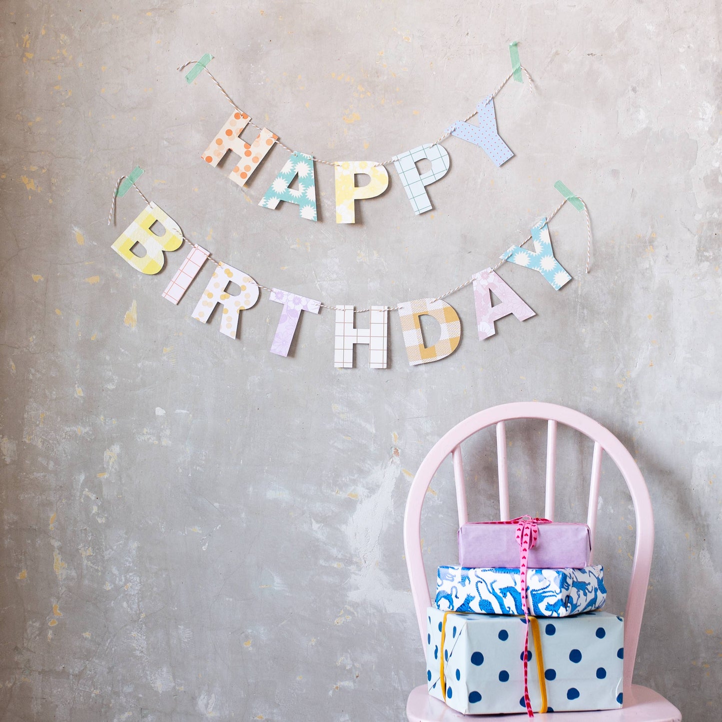 Happy Birthday Hanging Banner Kit