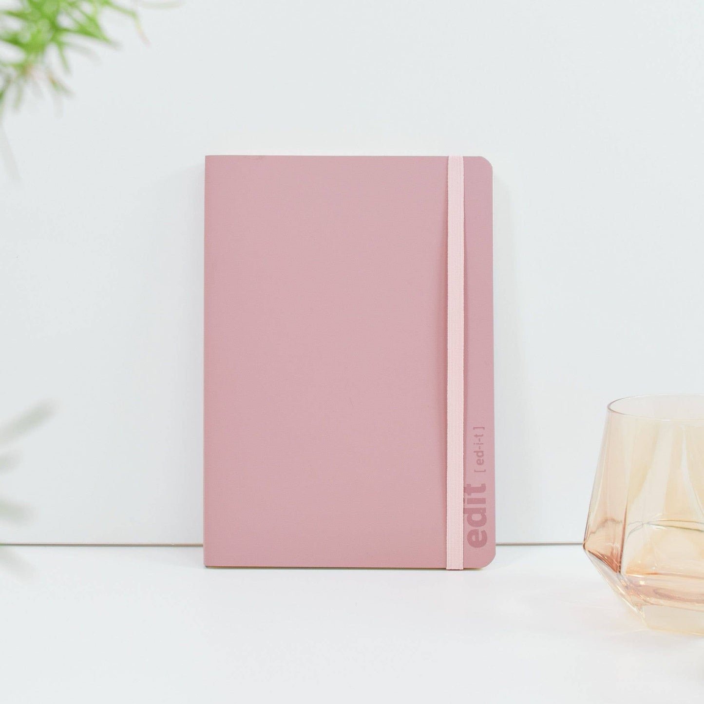 A5 recycled leather notebook - EDIT Powder Pink