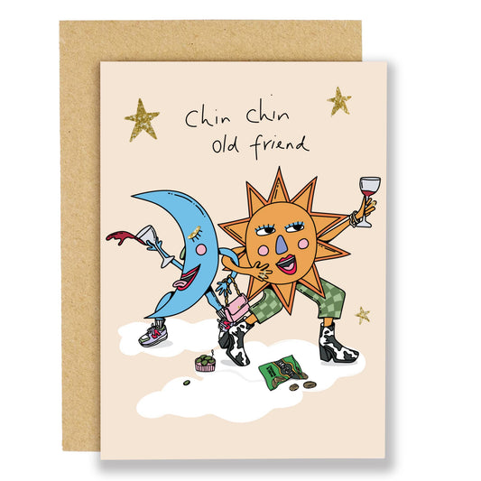 Birthday card- Chin chin Greeting Card