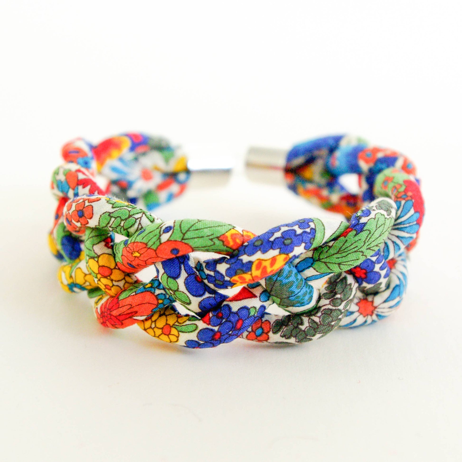 Braided Bangle - Meadow Flowers